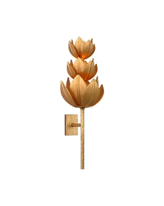 Alberto Extra Large Three Tier Sconce Antique Gold Leaf