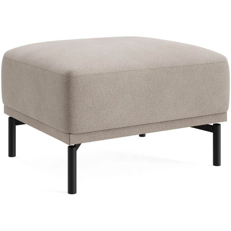 Hocker Maja Braun Stoff 71 cm 46 cm - Farbe: OSAKA - 5/1 light brown - Möbel Konfigurator: Traummöbel individuell zusammenstellen