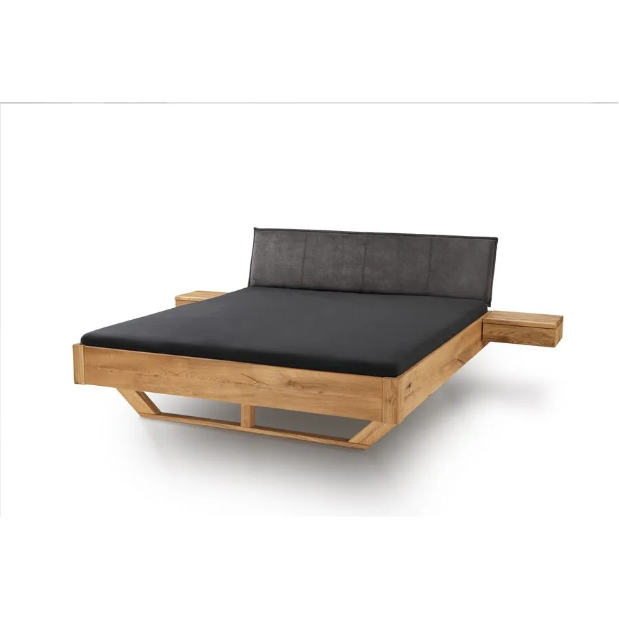 Bett Maliha eiche natur geölt Massivholz Massivholz 180 x 200 cm