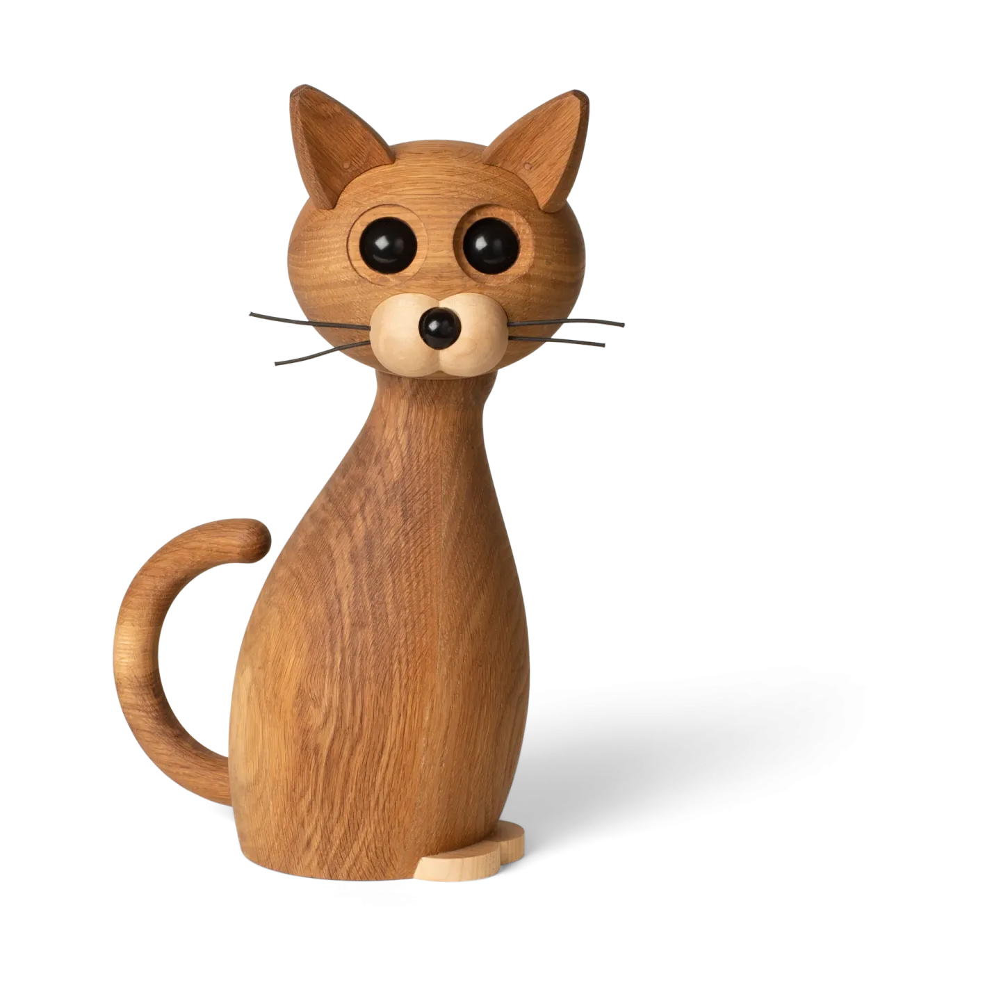 Spring Copenhagen Lucky Katze Dekoration 42 cm Eiche-Ahorn