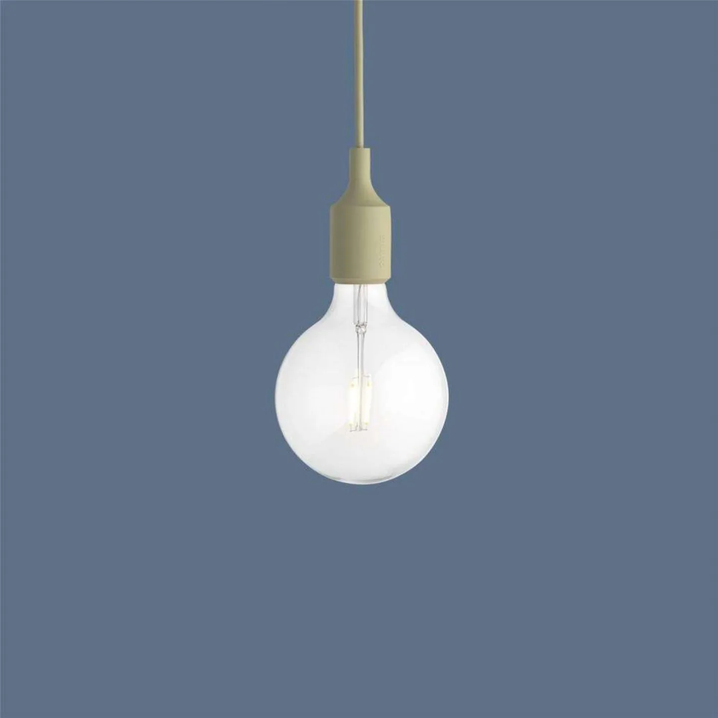 E27 Pendelleuchte Beige/Green - Muuto - Wohnzimmer - Kunststoff
