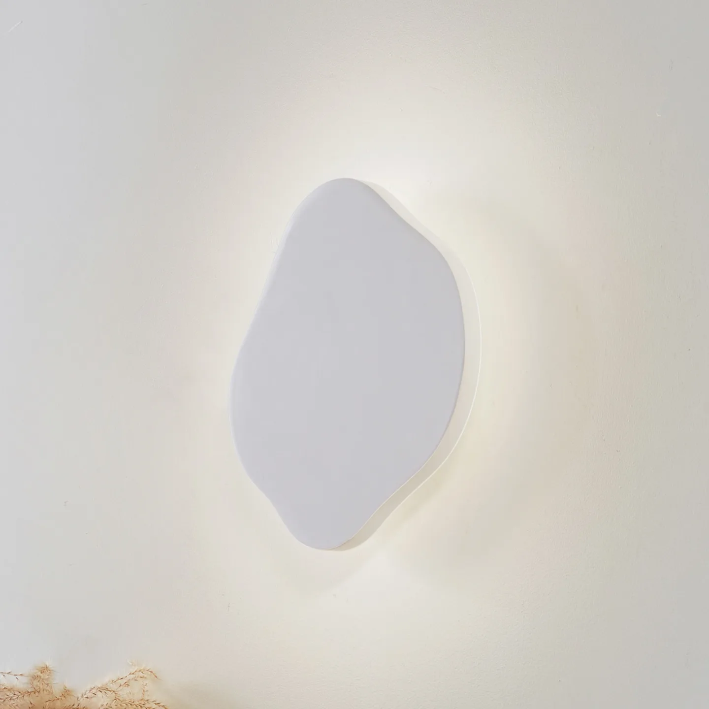Nielson LED-Wandleuchte 30 x 30 cm weiß Gips - Lindby - Wohnzimmer - Modern - Gips / Ton - Einflammig