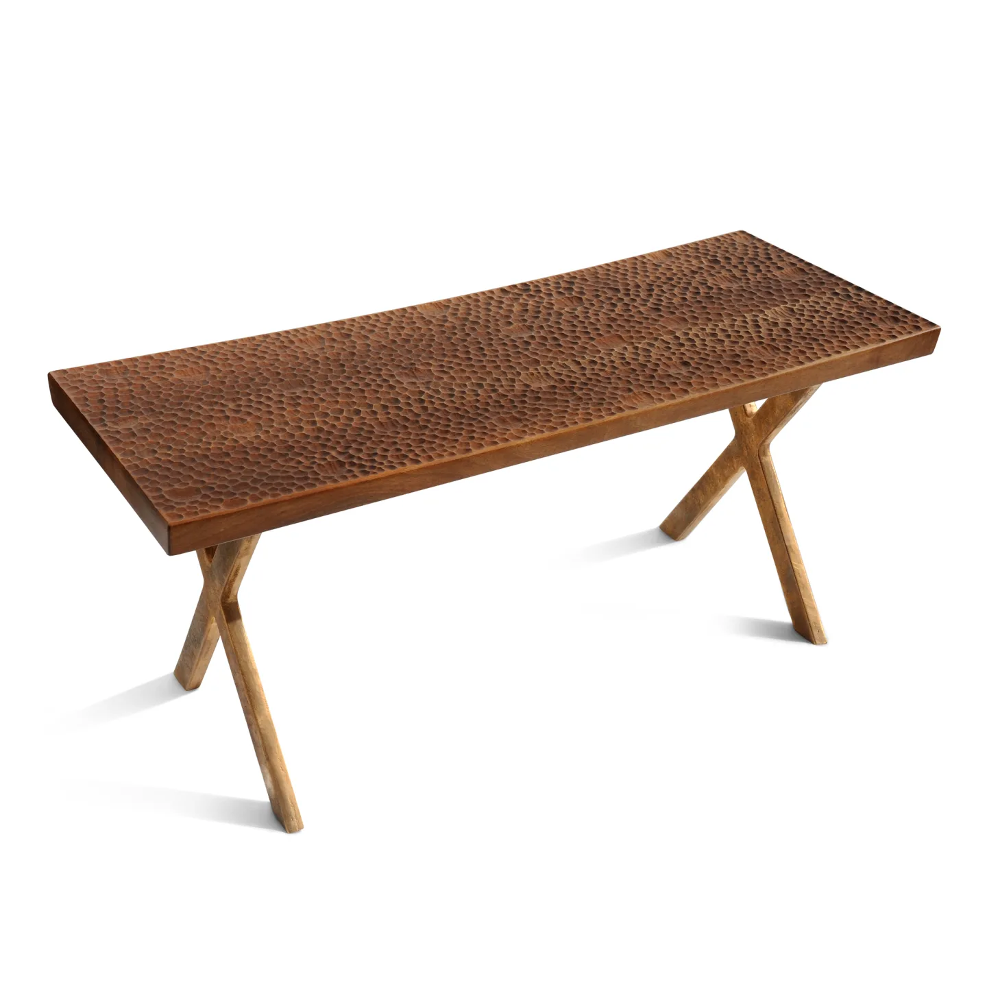 Zanat - Touch Bench, Massivt trä, 160x45, Oljad valnöt - TV-bänkar - Studioilse - Träfärgad - Trä