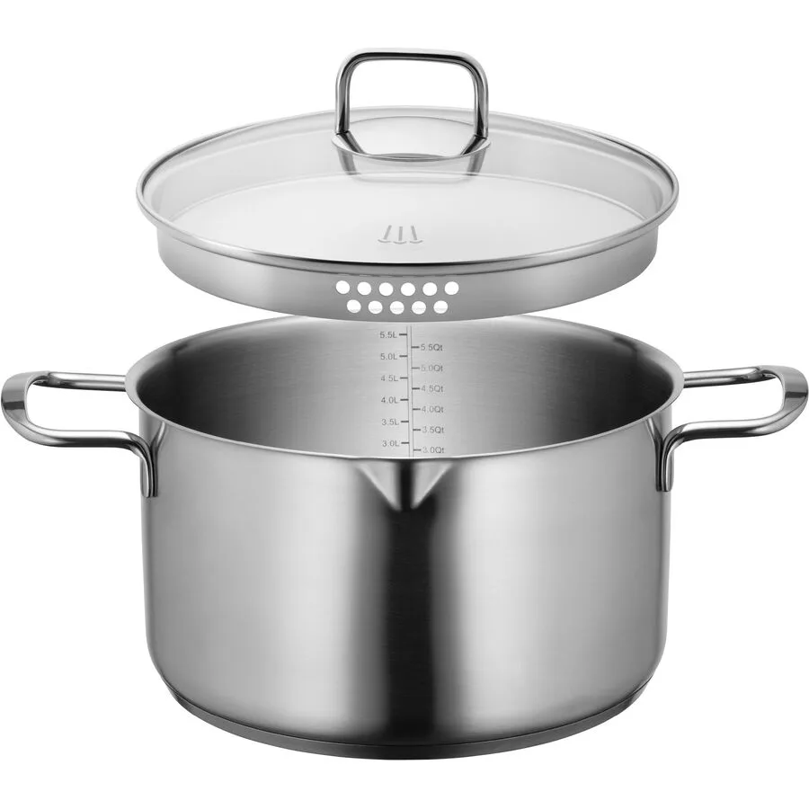 MÄSER Kochtopf Sanvito Silber Edelstahl 24 cm 24 cm