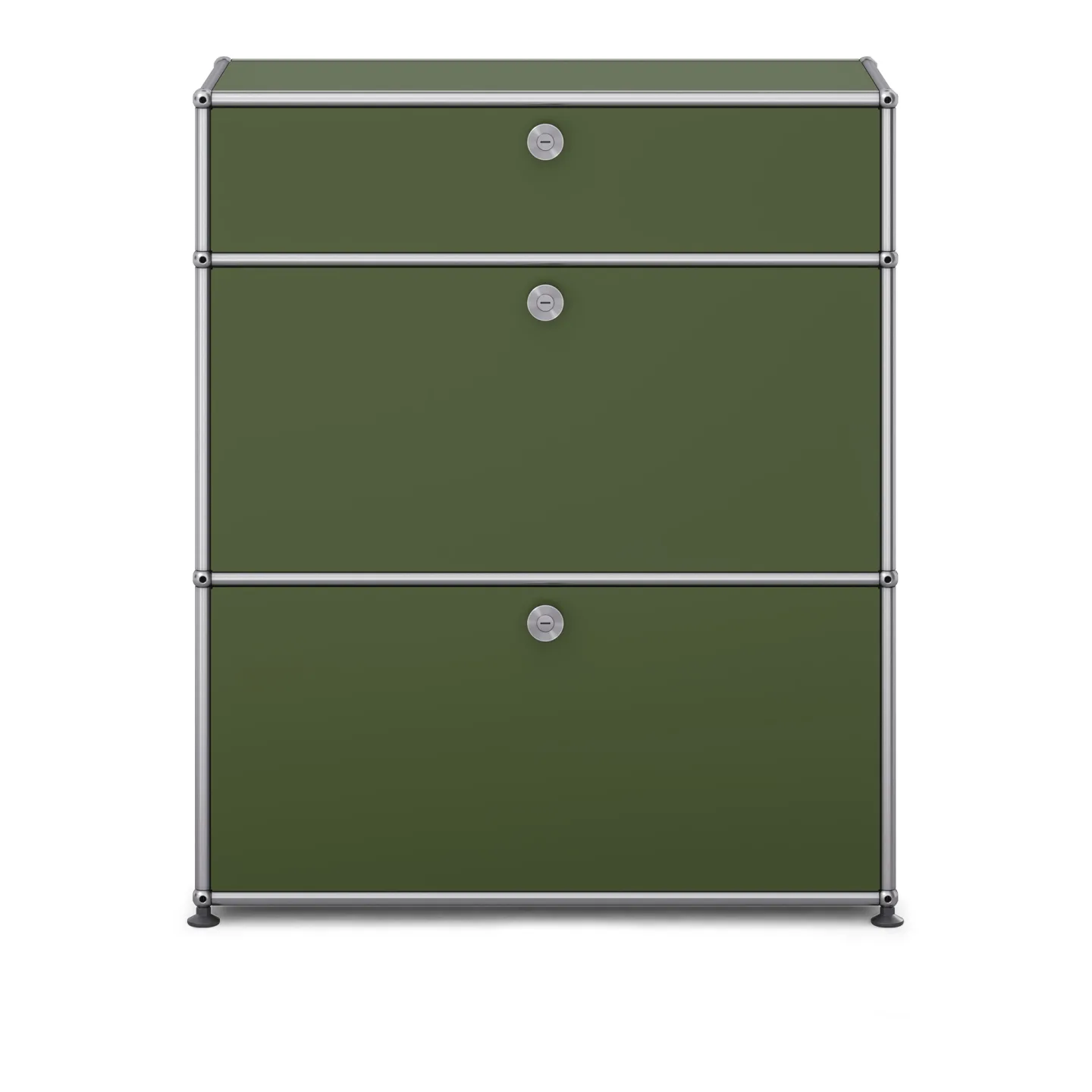 USM - USM Haller M25 Olive Green - Byråer - Fritz Haller & Paul Schärer - Grön - Metall