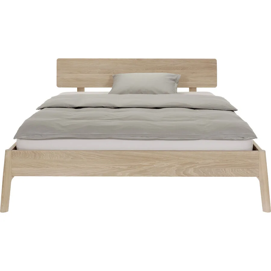 Bett Lund Natur Eiche Massivholz 160 x 200 cm