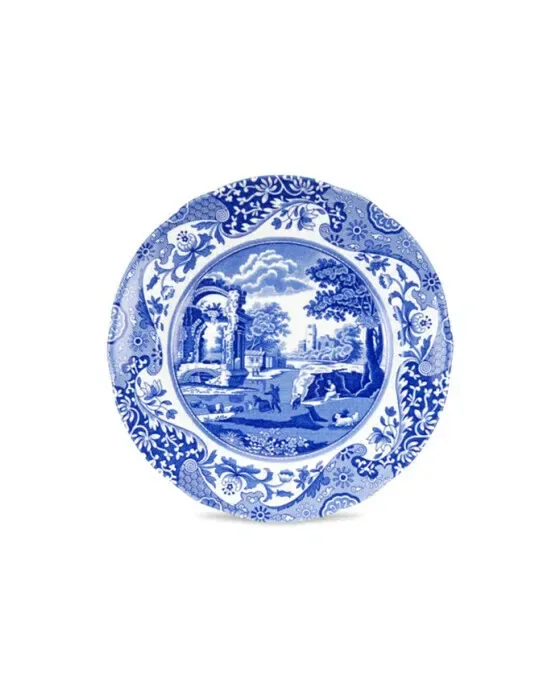 Blue Italian tallerken blå/hvid