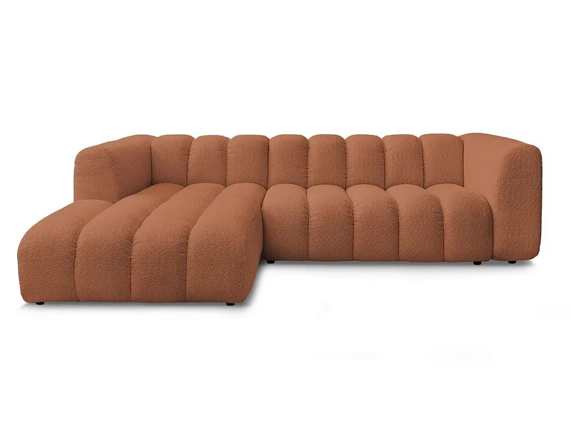 Ecksofa BOBOCHIC TALIA Boucle-Stoff orange