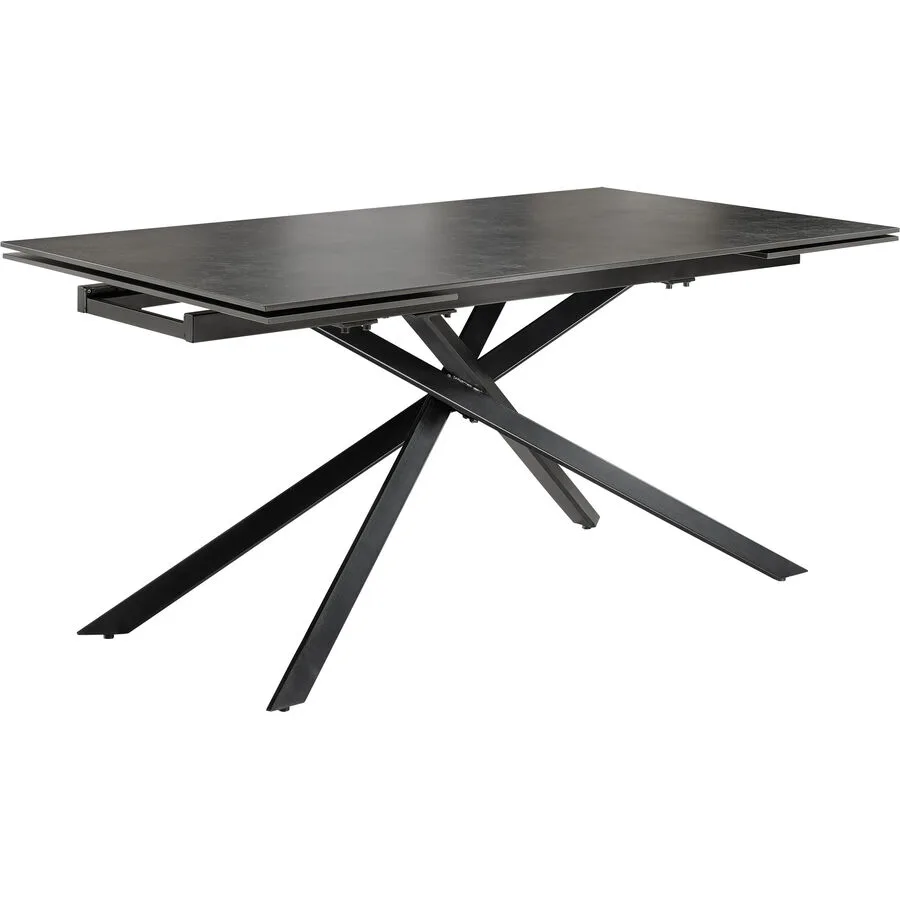 Tisch Takuto schwarz Keramik, Metall B 90 T 160 cm