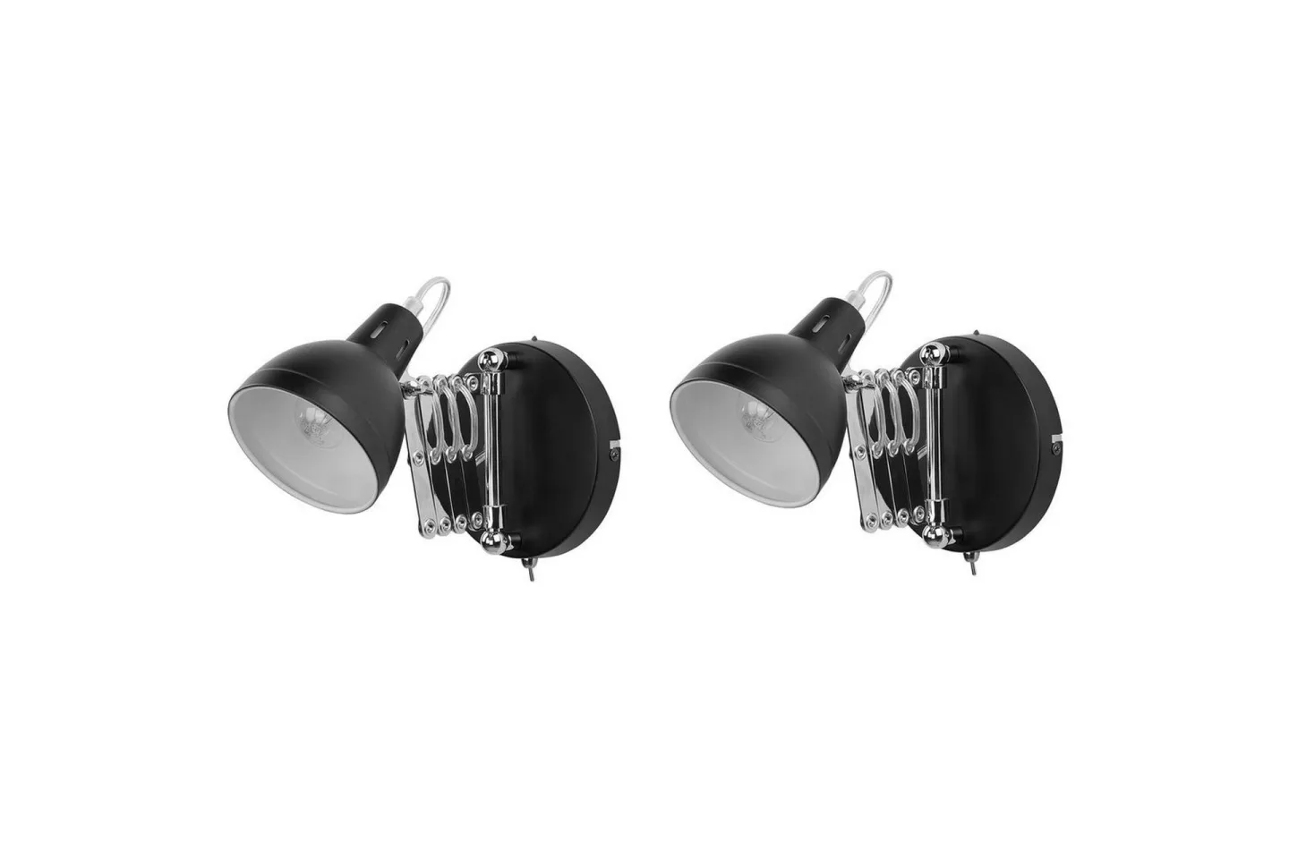 Klarve Vägglampa 2 st E14 - Svart