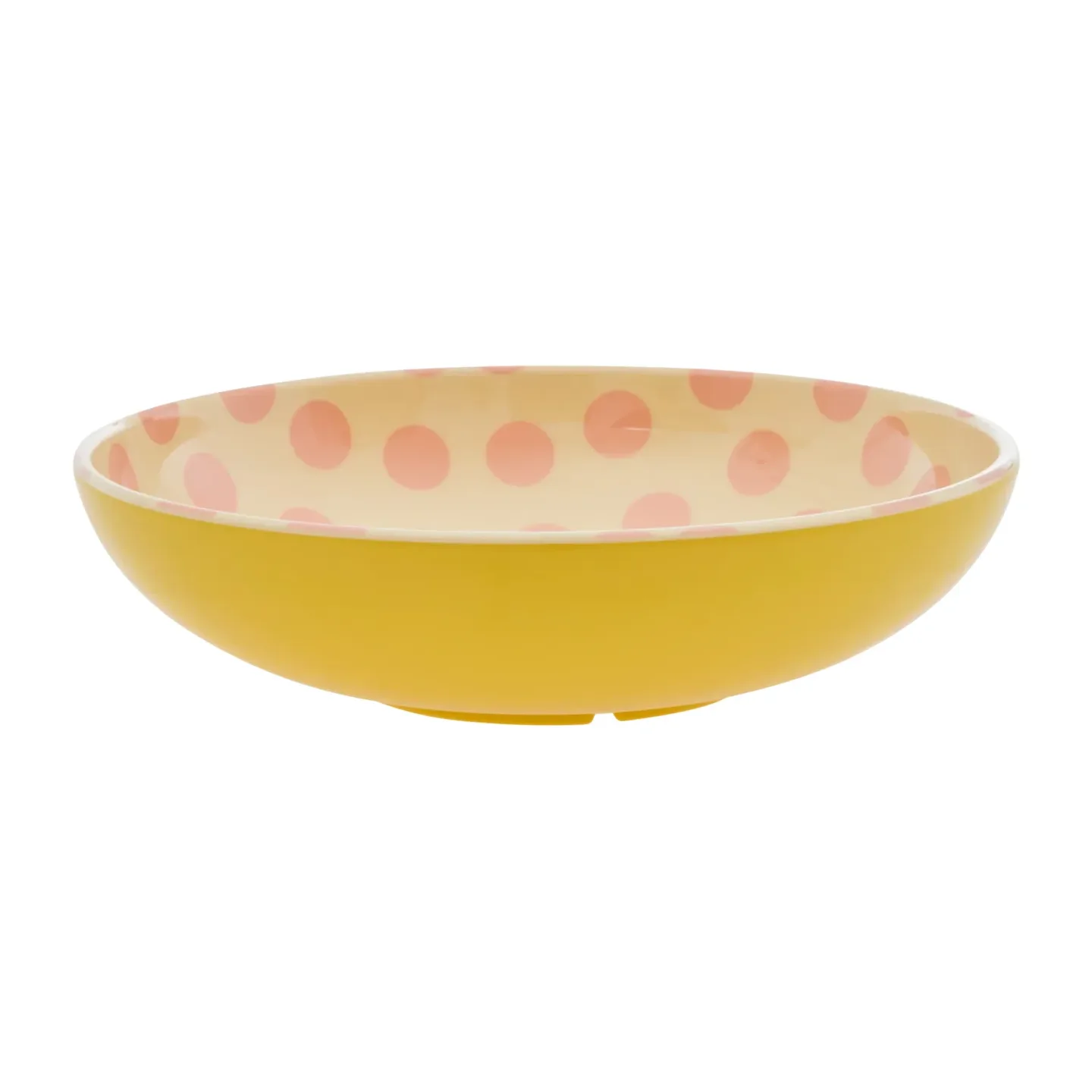 RICE Rice Salatschale melamin Ø29,9cm Pink dots-yellow