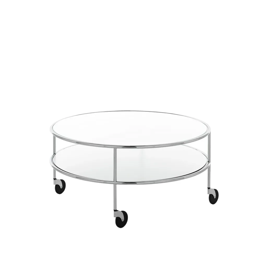 Lammhults Chicago III Couchtisch Weißes Laminat-Chrom
