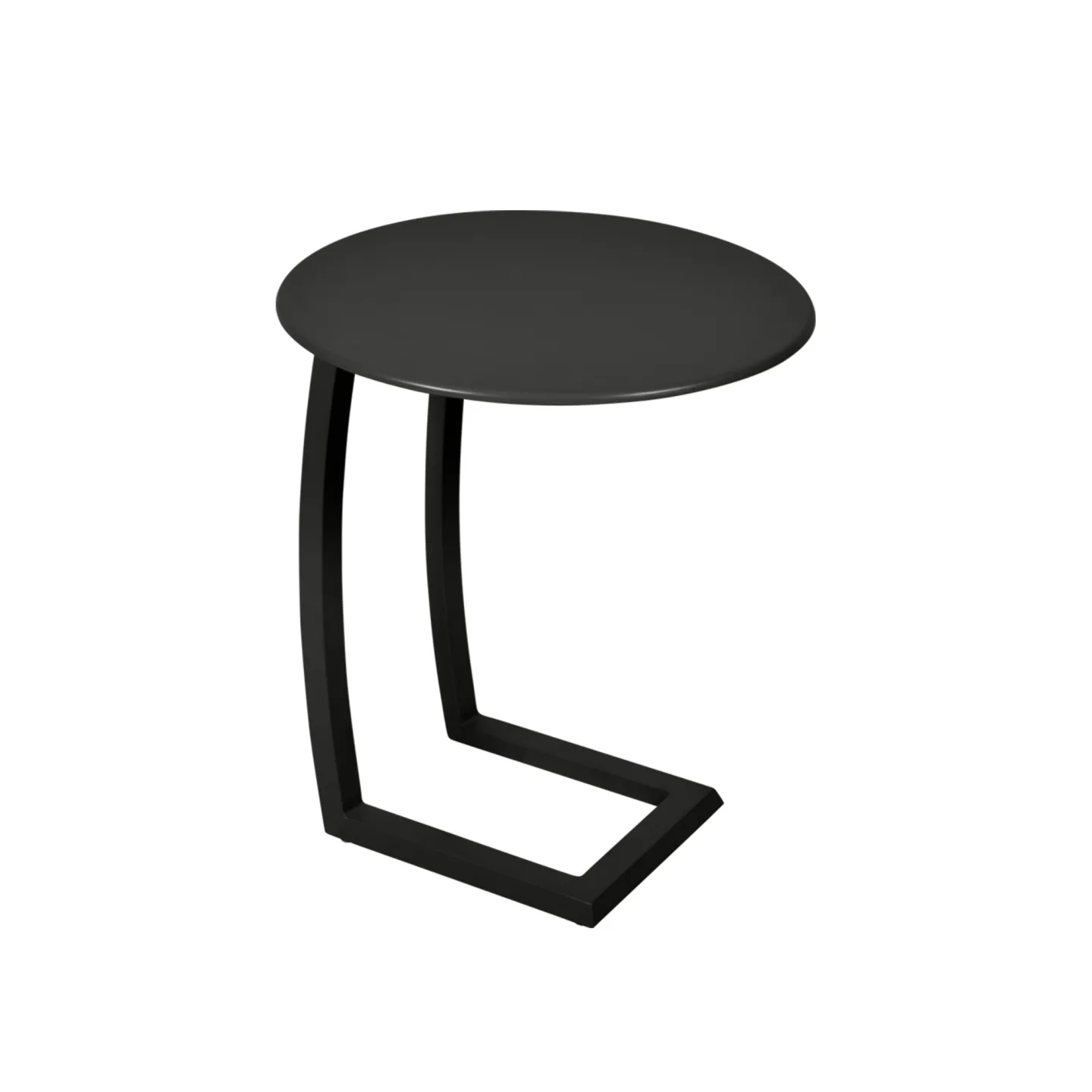 Fermob - Alizé Offset Low Table Liquorice - Småbord och sidobord utomhus - Pascal Mourgue - Svart - Metall
