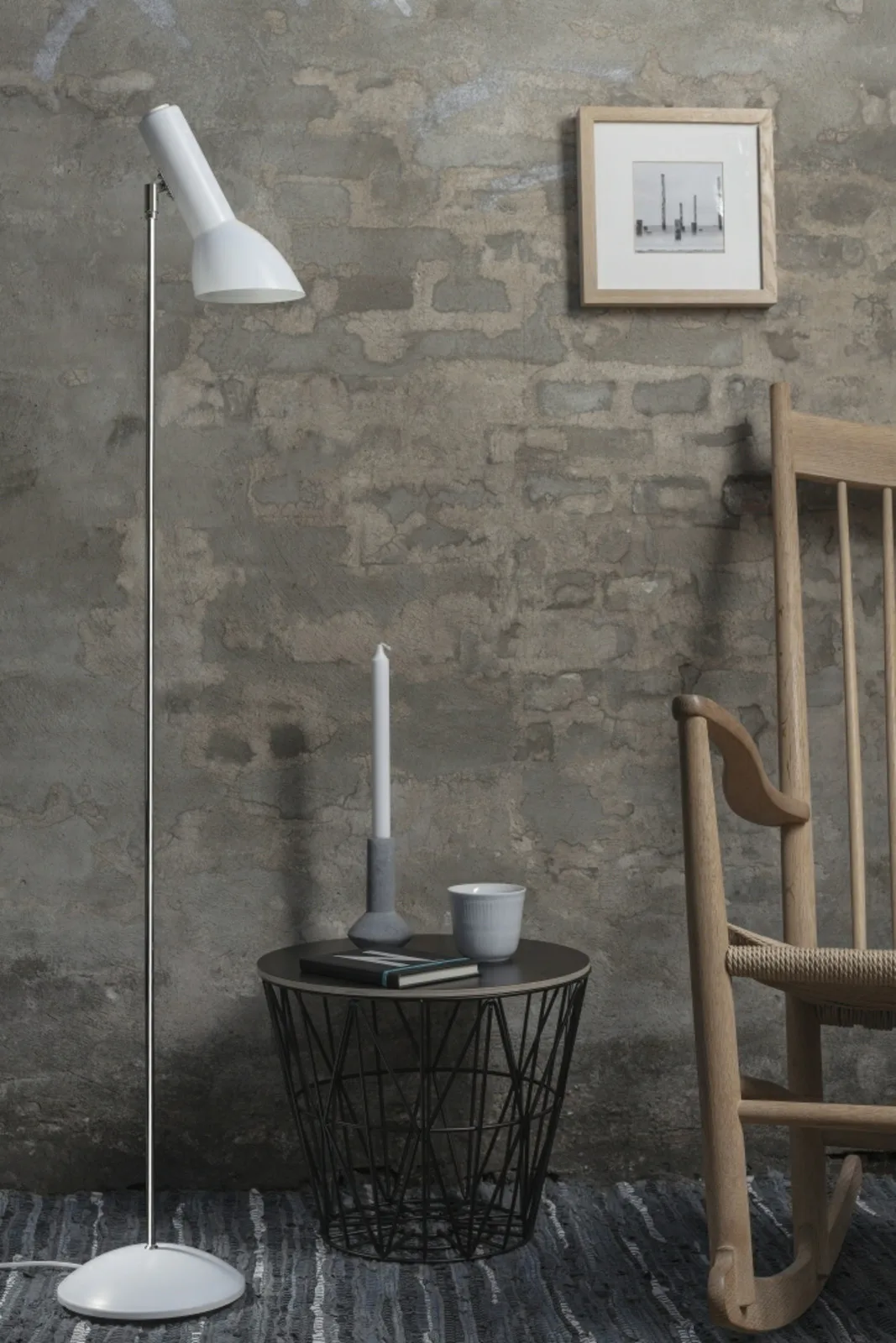 Oblique Stehleuchte Matt Weiß - Cph Lighting - Wohnzimmer - Aluminium