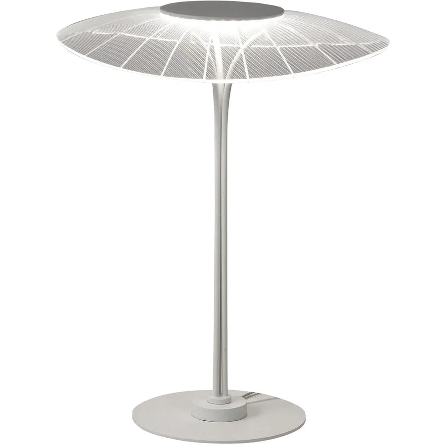 Tischlampe Arber Weiss 30 cm 38 cm - Material: Metall/Methacrylat - LED - Lichtfarbe: Warmweiss - LED Energiesparlampen