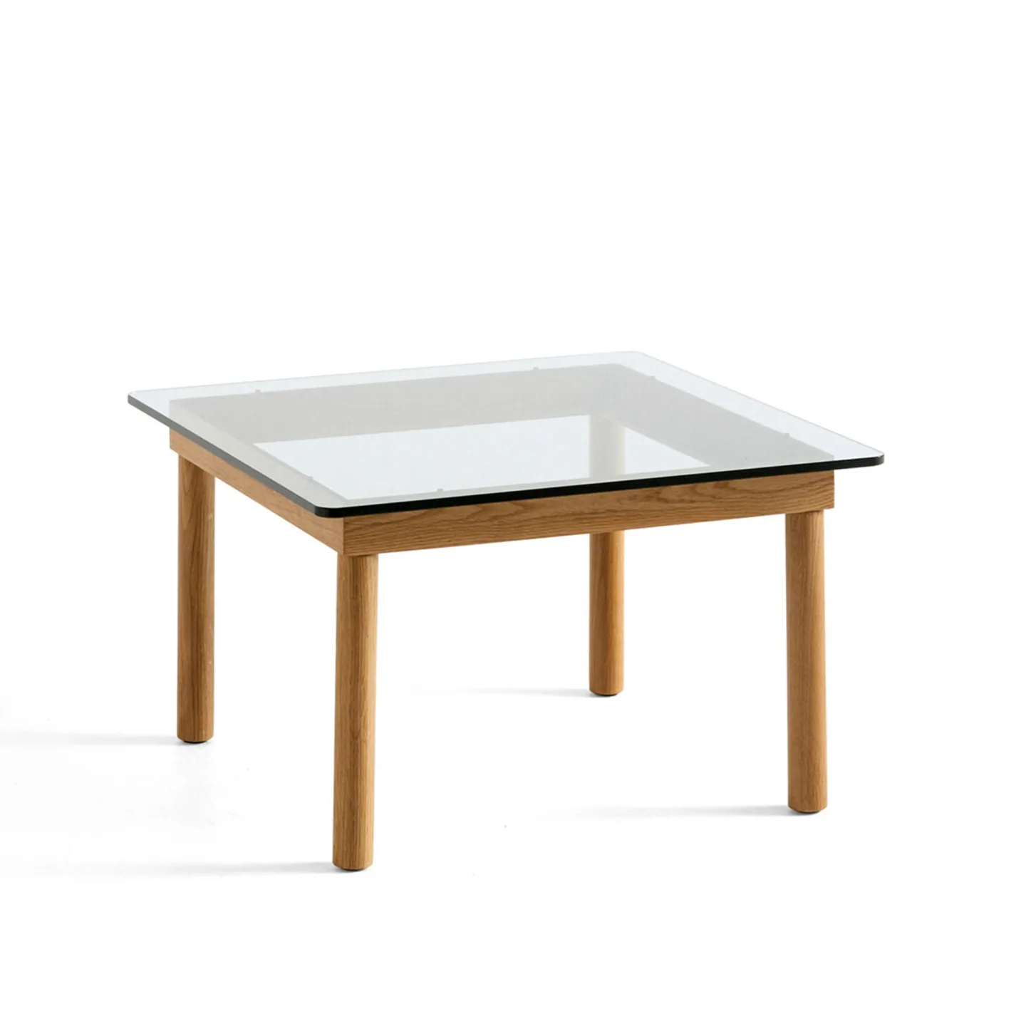 HAY - Kofi Water-Based Lacquered Oak Frame W. Clear Glass Tabletop 60X60 - Soffbord - Martin Solem - Träfärgad - Glas/Trä