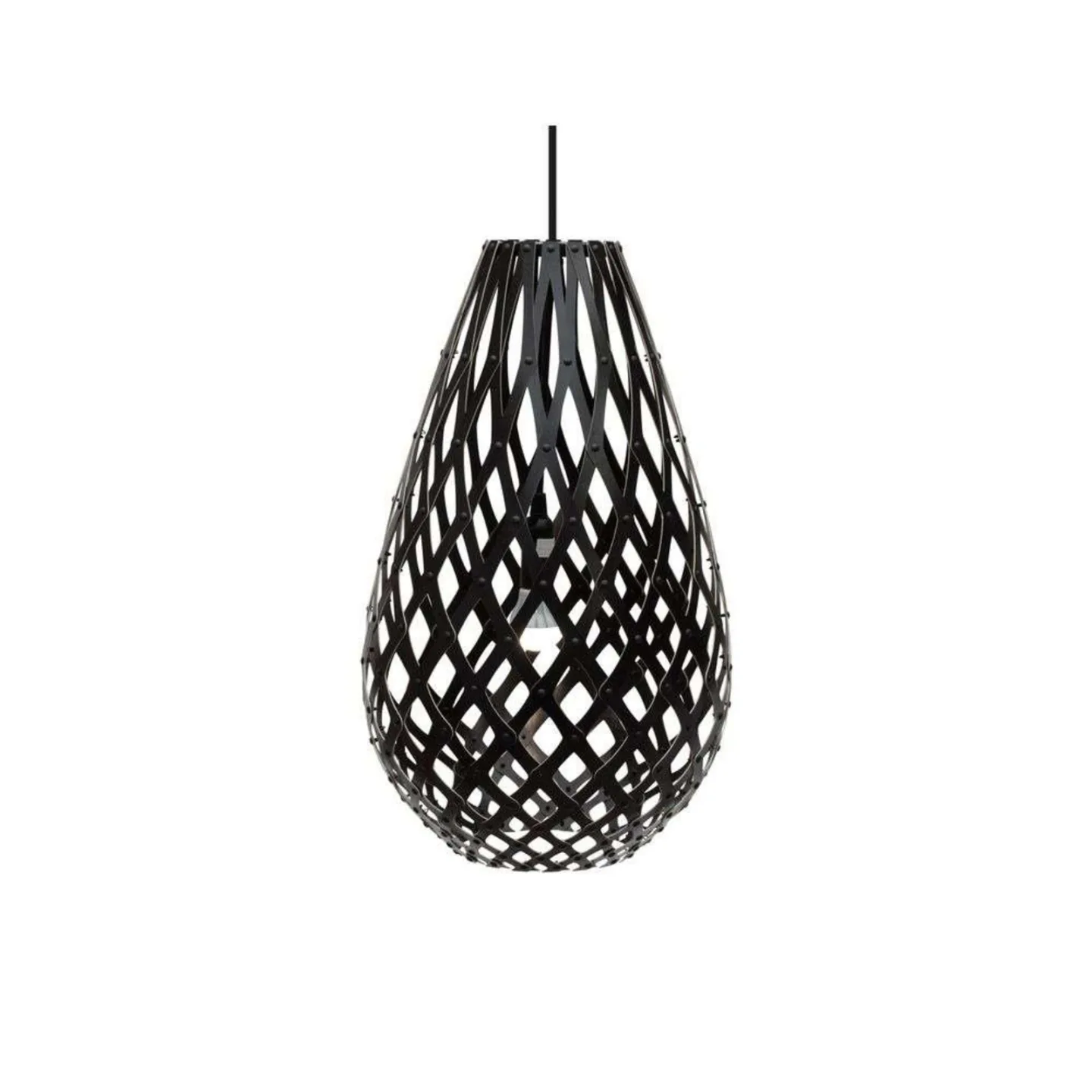 Koura Pendel H75 Svart 2 Sider - David Trubridge - Stue - Bambus