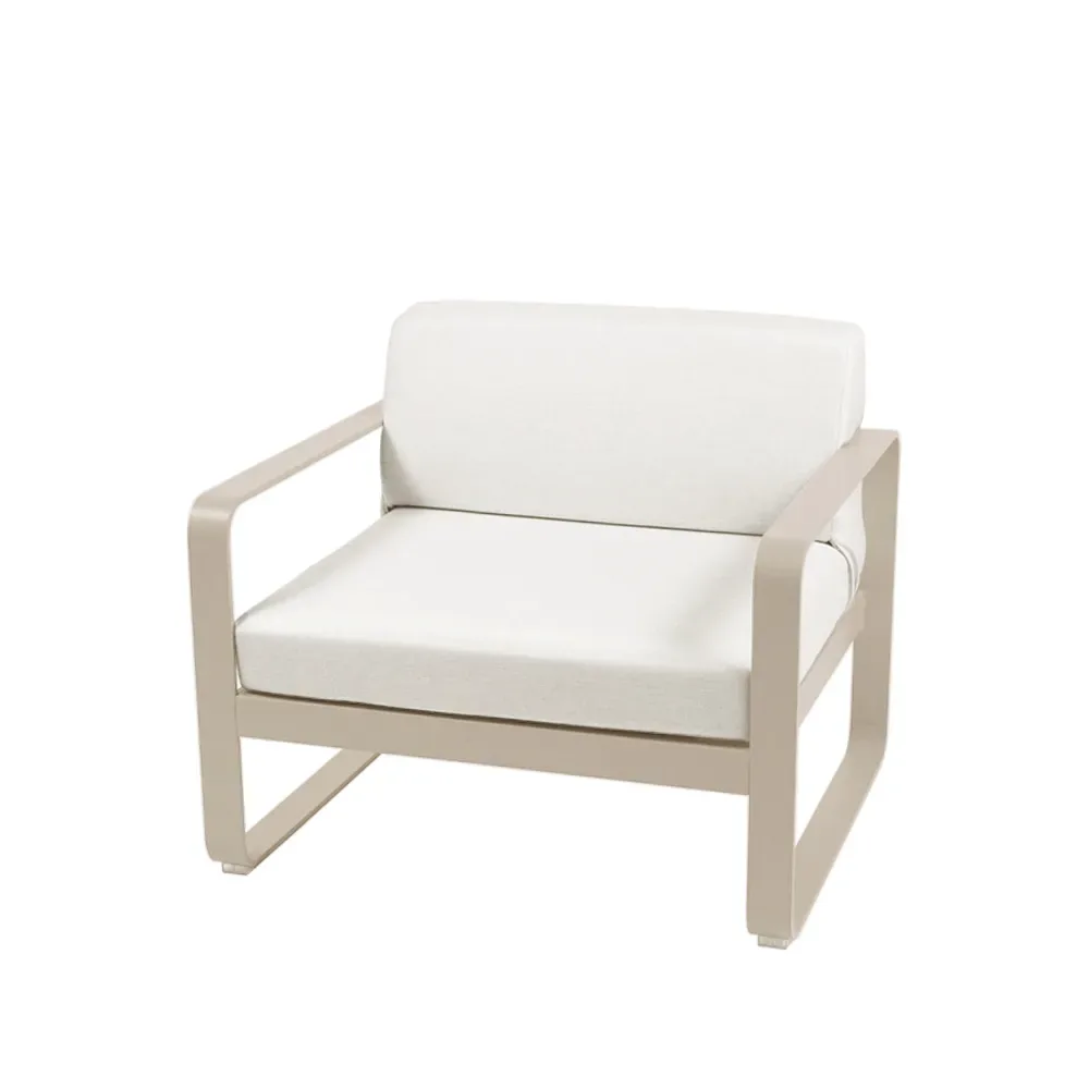 Fermob Bellevie fåtölj Nutmeg (beige), off-white dyna