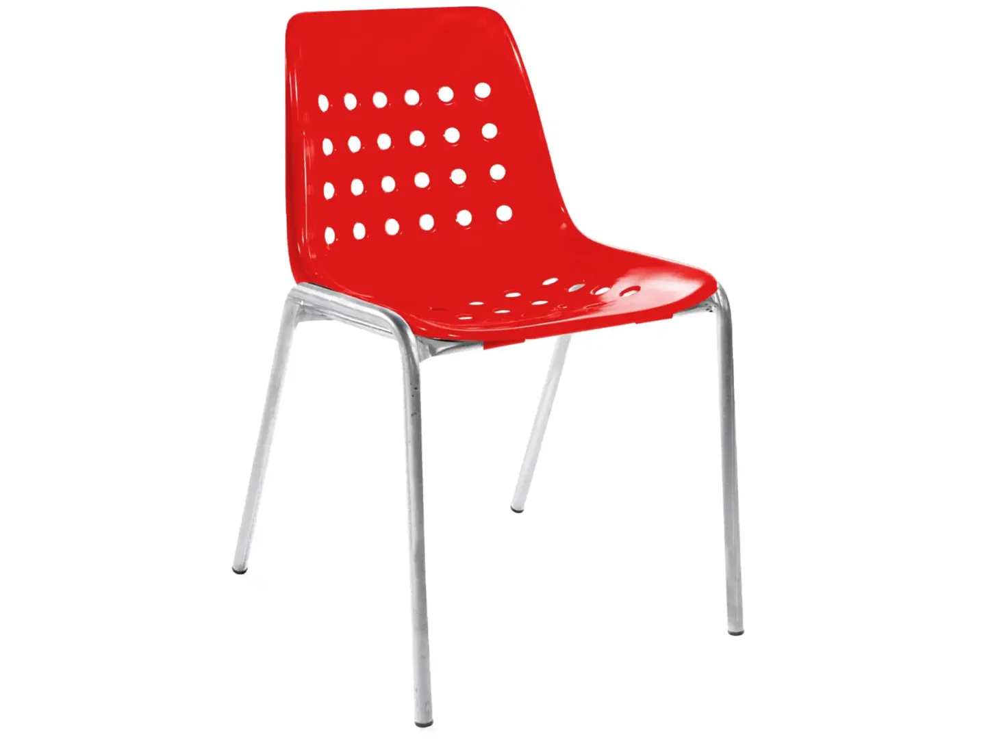 Schaffner Schalen-Stuhl Bermuda Feuerverzinkt Rot | Schubiger Möbel