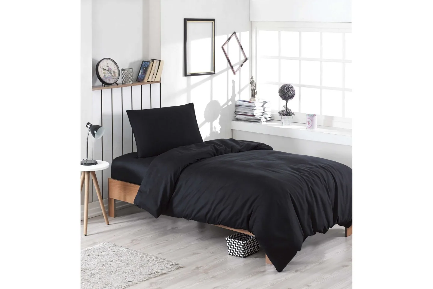 EnLora Home Bäddset Enkelt 3-dels - Svart