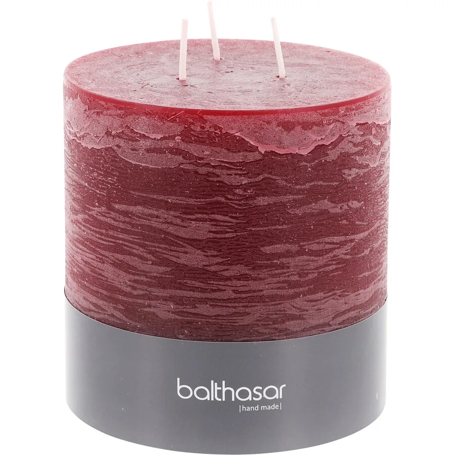 Balthasar Kerze Rustico antikrot H12 cm D12 cm, Brenndauer 80h - Material: Wachs