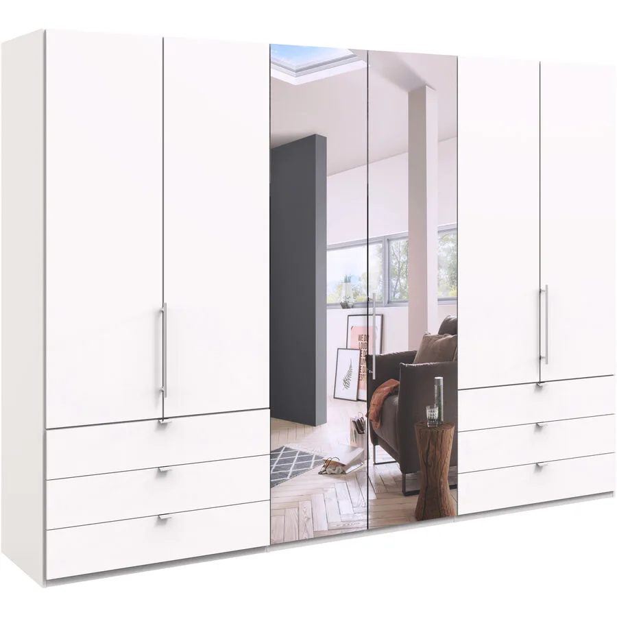 Kleiderschrank Folt weiss Holzwerkstoff B 300 cm