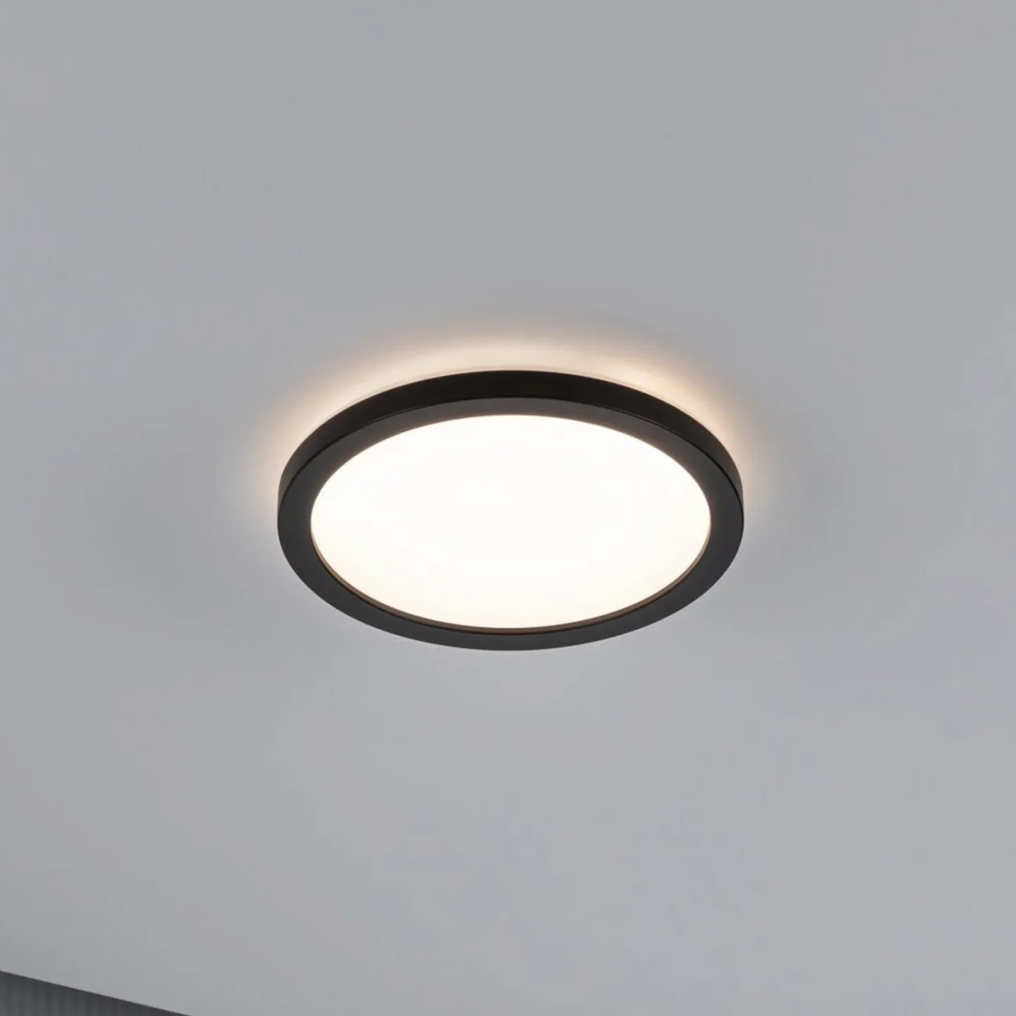 Atria Shine LED Deckenleuchte Ø19 Black - Paulmann - Wohnzimmer - Modern - Kunststoff - Eckig