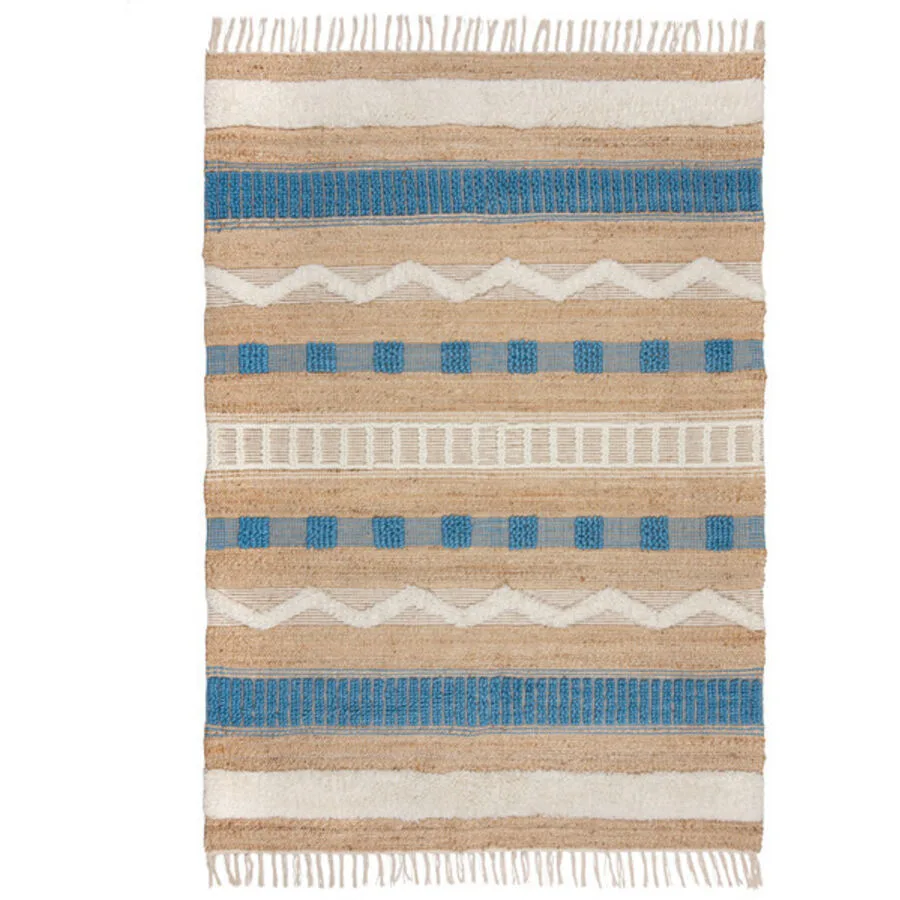 Teppich Nagomi braun/blau Anderes Muster Jute 160 x 230 cm