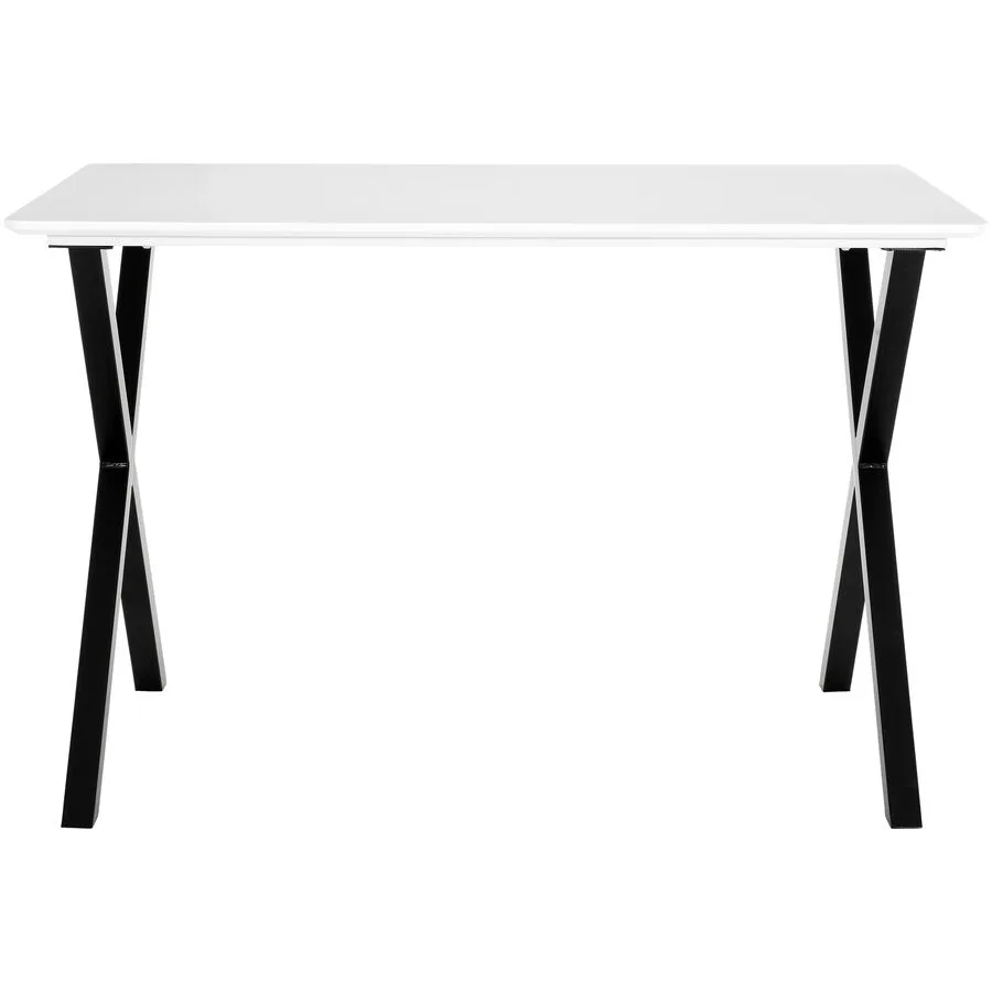 Schreibtisch Eli weiss, schwarz Holzwerkstoff B 120 T 70 cm