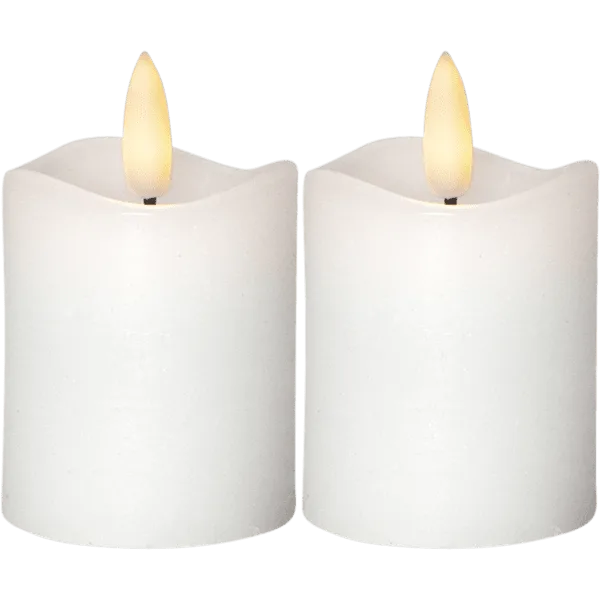 Star Trading - LED Blockljus Flamme - Batteriljus - Vit