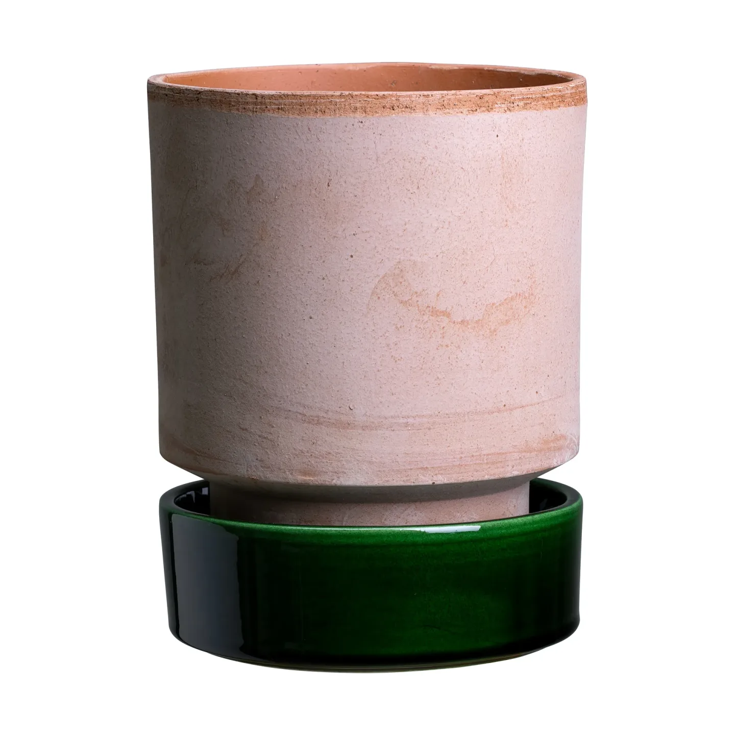 Bergs Potter Hoff kruka Ø18 cm, Raw Rosa-Emerald Green