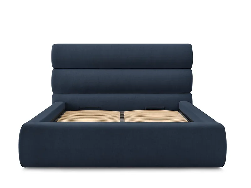 Kastenbett BOBOCHIC JAGNA 160x200cm stoff dunkelblau