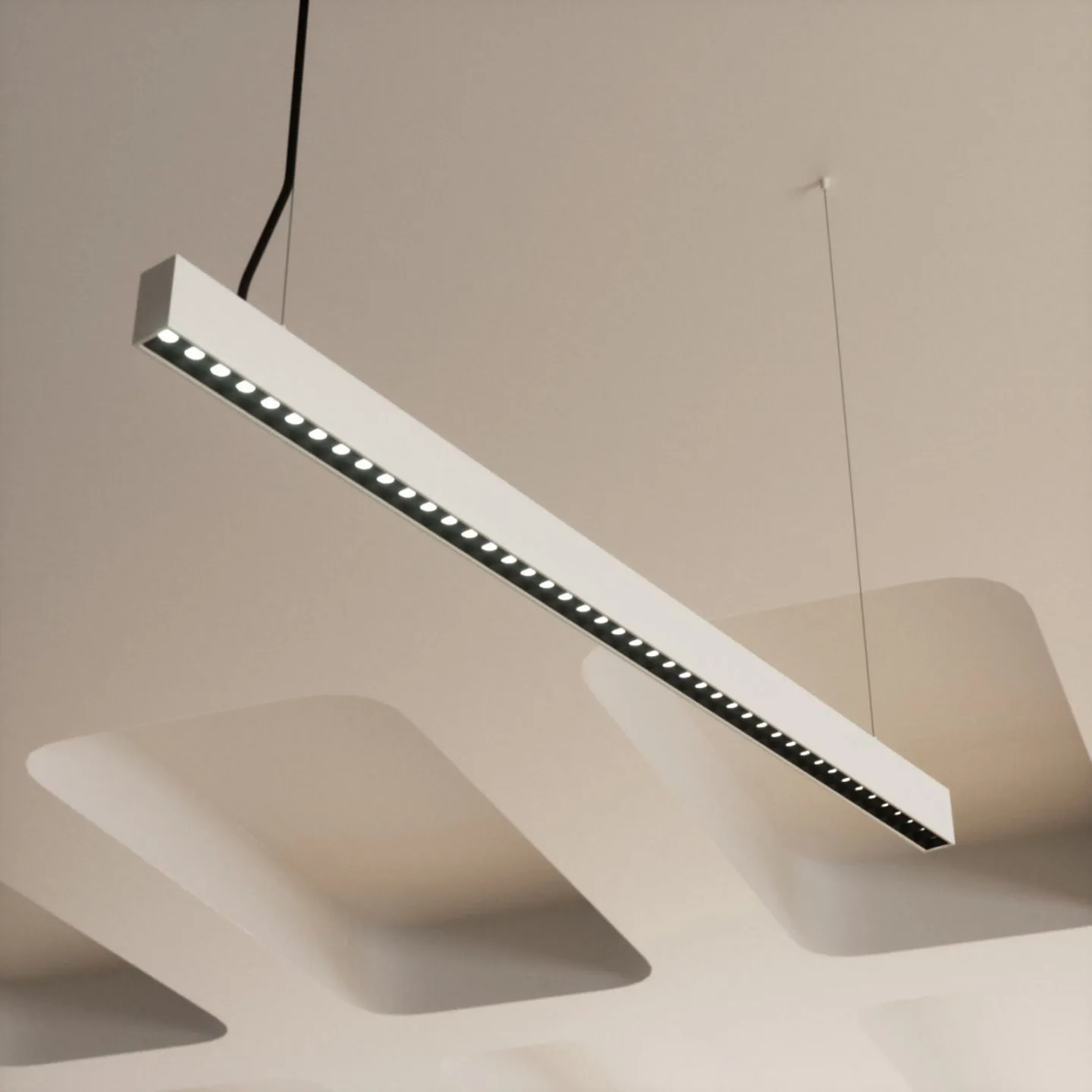 Jolinda Pendelleuchte Silver - Arcchio Jolinda slim - Arbeitszimmer / Büro - Modern - Kunststoff - Einflammig