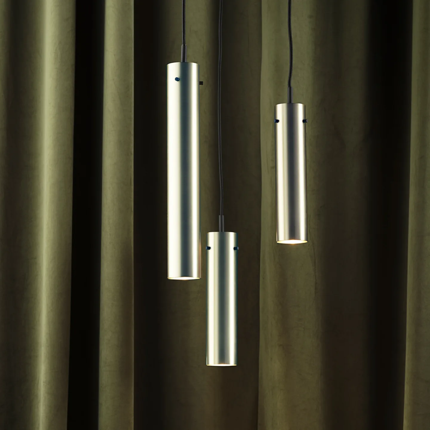 FM2014 Hängeleuchte, Stahl, poliert, Höhe 24 cm - Frandsen - Wohnzimmer - Design - Metall - Einflammig