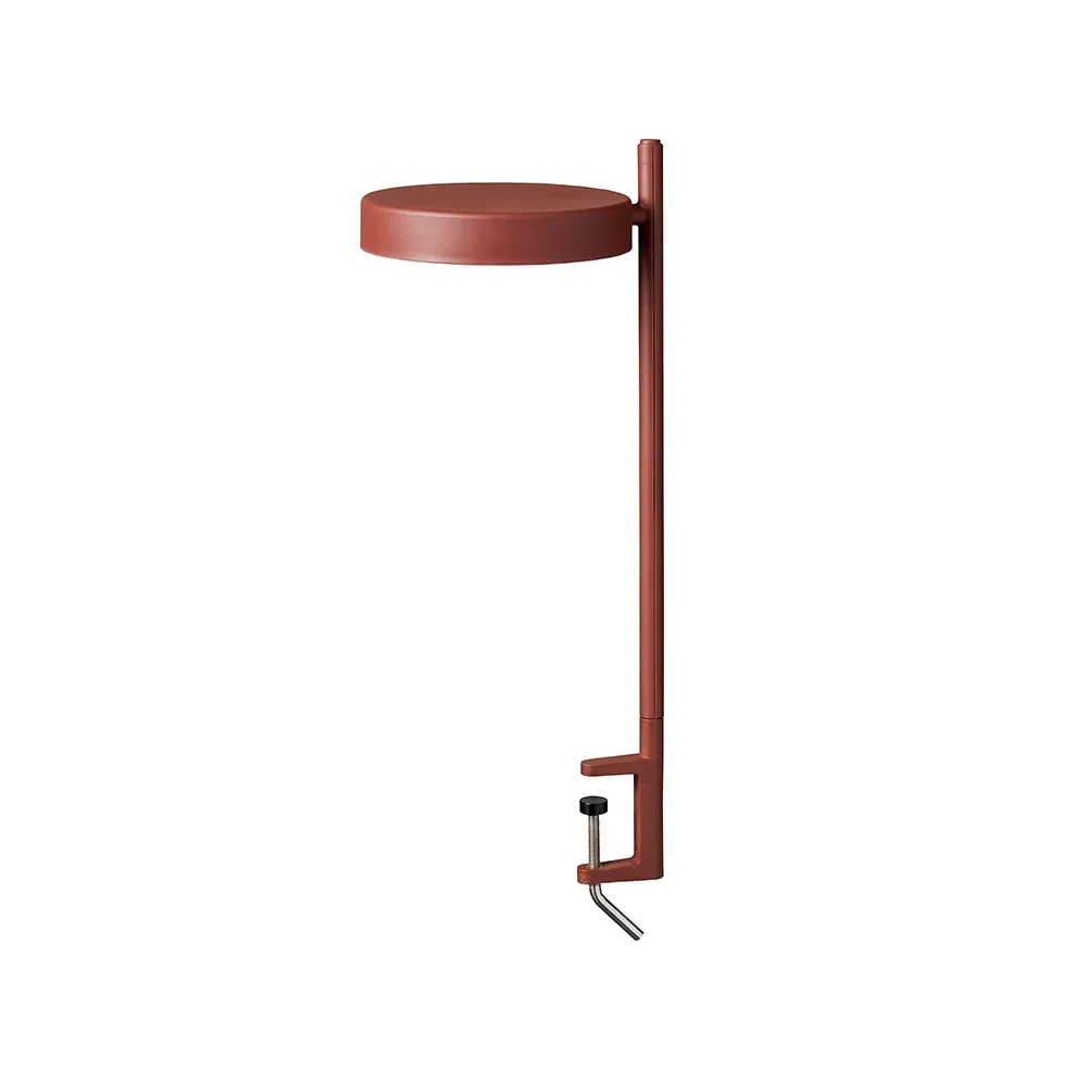 Wastberg+ w182 Pastille c2 bordslampa oxide red, lång arm, klämfäste