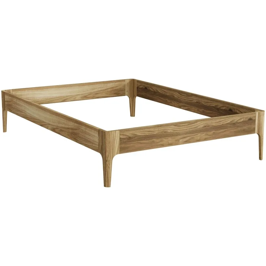 Bett Lund nussbaum Massivholz Massivholz 140 x 200 cm - Möbel Konfigurator: Traummöbel individuell zusammenstellen