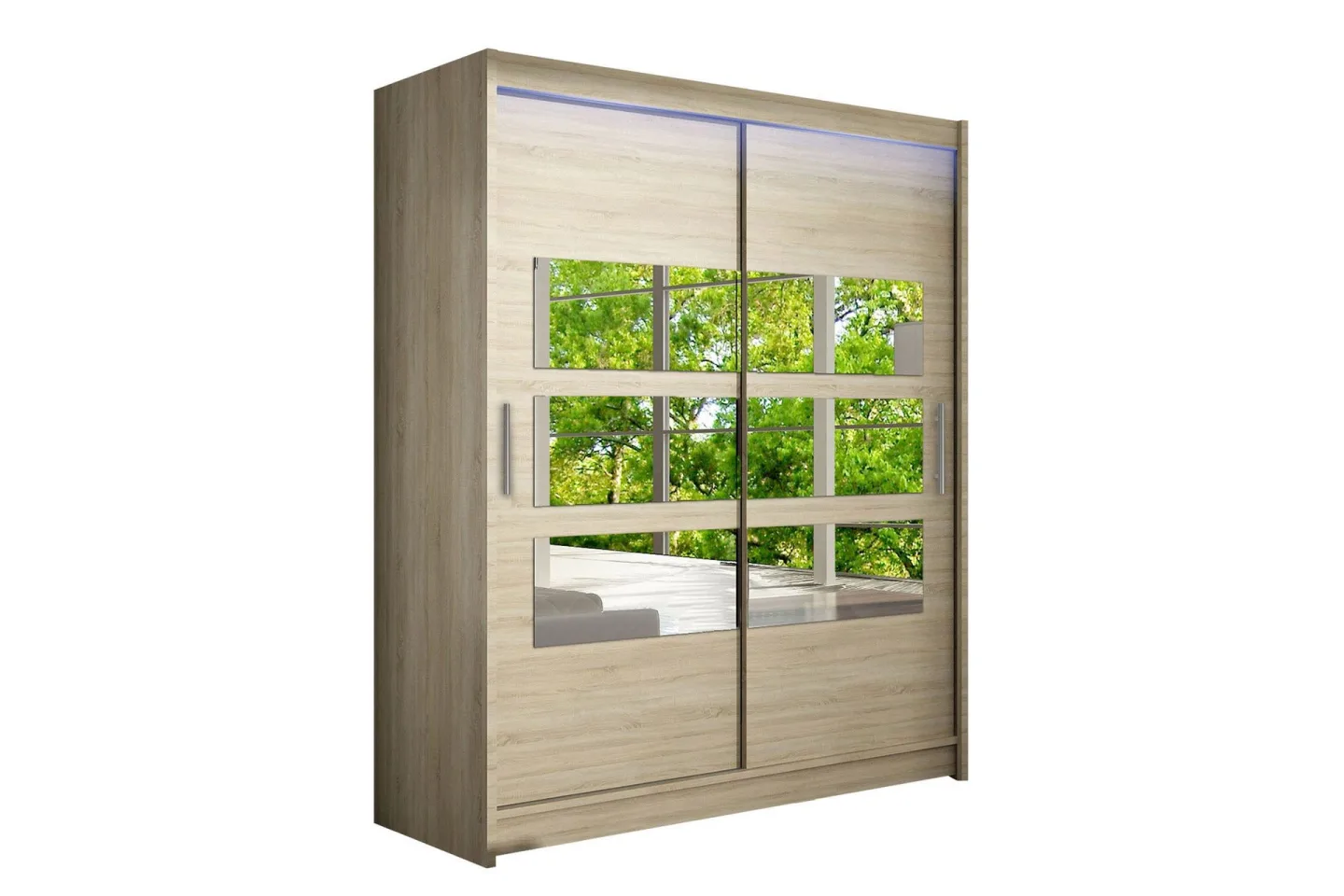Leila Garderob med Spegel 150x200 cm - Beige