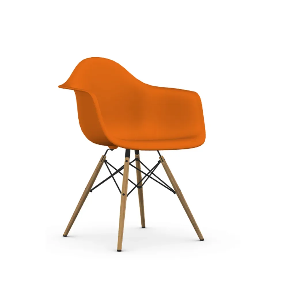 Vitra Eames Plastic Armchair RE DAW stol 43 rusty orange-ash