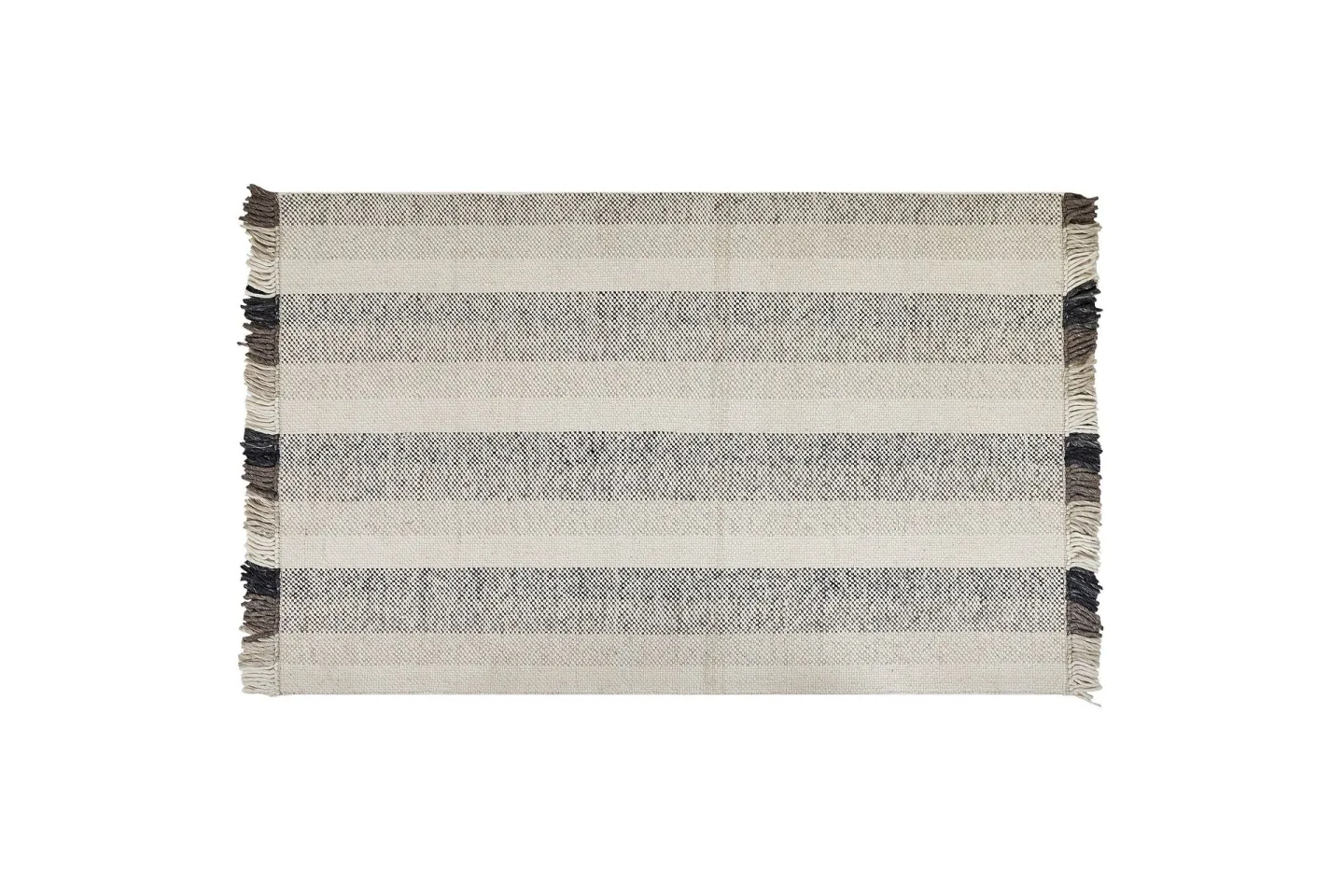 Emirler Ullmatta 140x200 cm - Svart/Vit