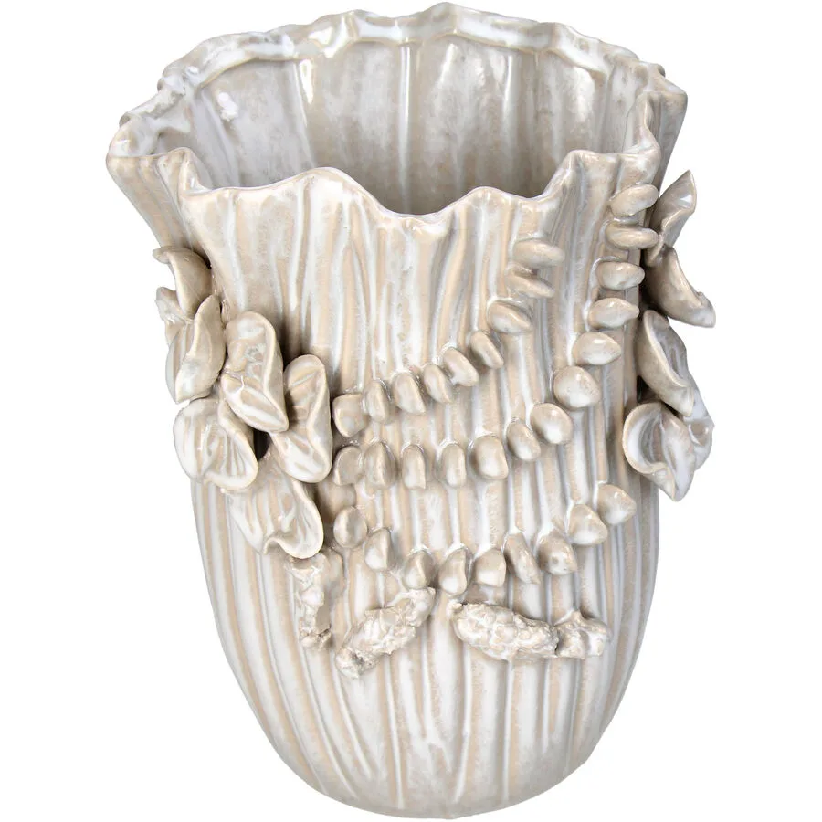 Vase Myko Weiss Steingut 21.5 cm
