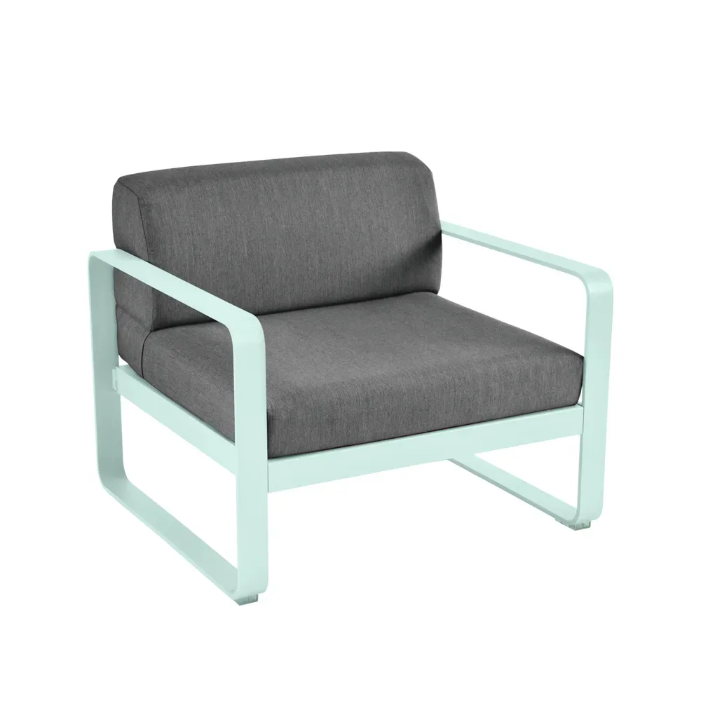 Fermob Bellevie fåtölj Ice mint (grön), graphite grey dyna
