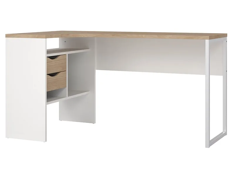 Eckschreibtisch YASMINE 81x145.1x76.8cm weiss