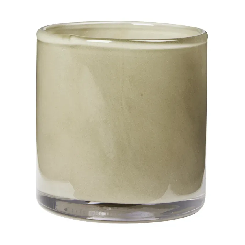 Broste Copenhagen Solai Hurricane Kerzenlicht Light Green, Ø8 cm