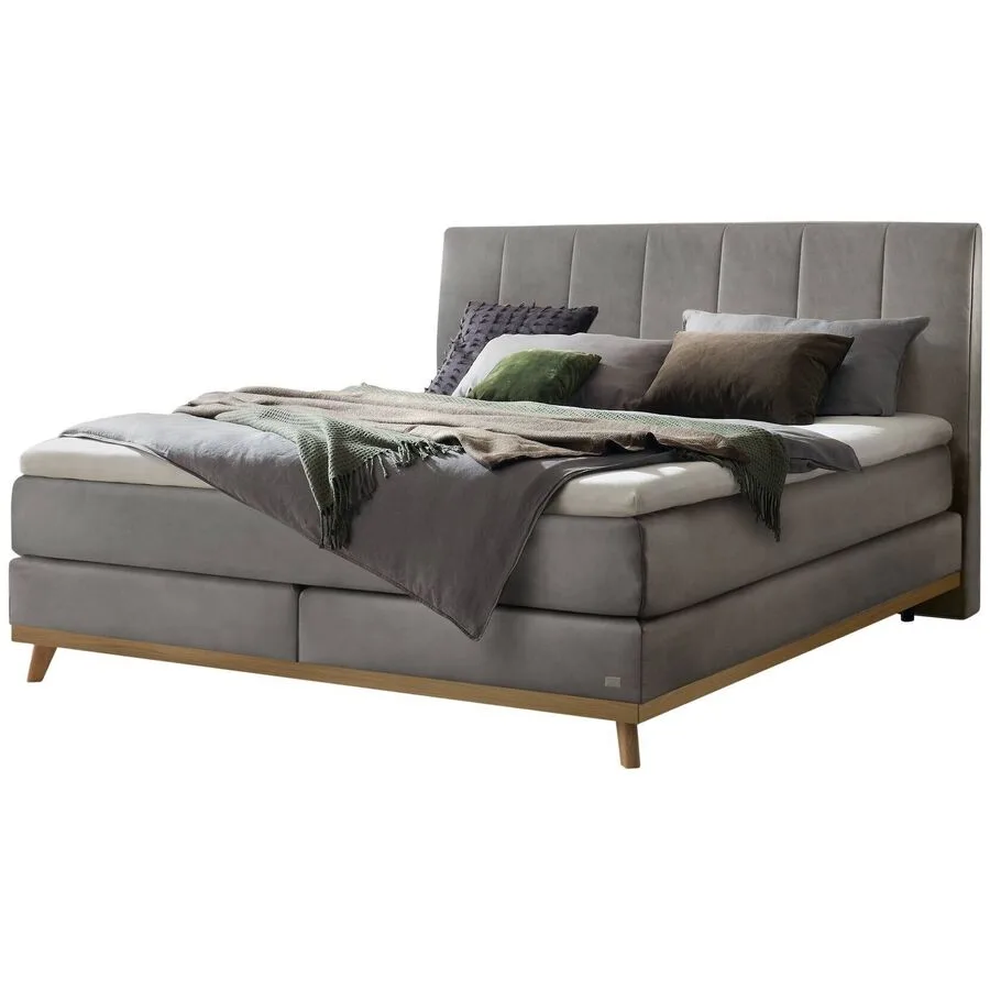 Hasena Boxspringbett Stefania stahl Stoff 140 x 200 cm