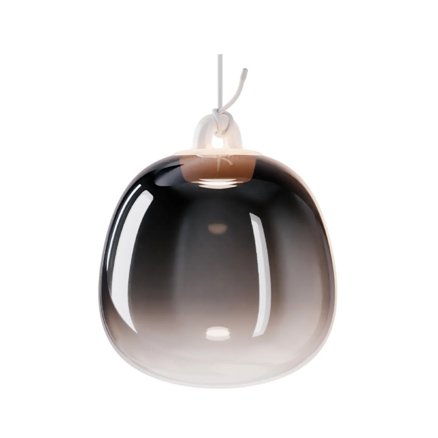 Oblò Pendel Small 3000K Glossy Røyk/Hvit - Lodes - Stue - Glass