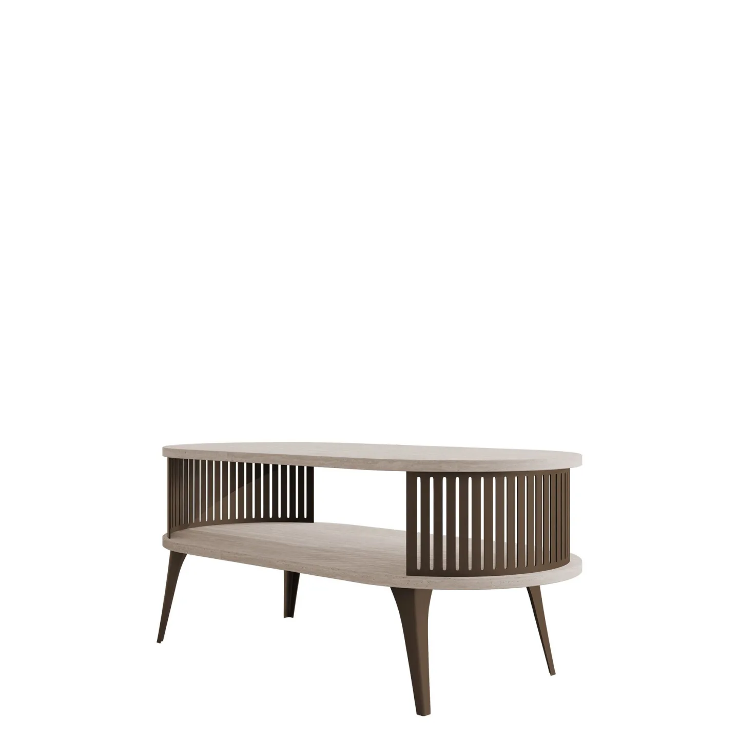 Galia Soffbord 100 cm Oval - Beige|brun