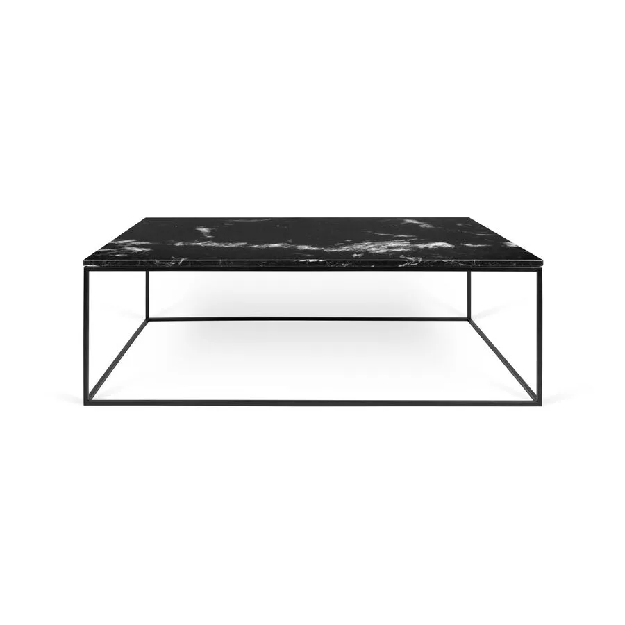 Salontisch Nissa schwarz Marmor/Metall B 120 T 75 cm