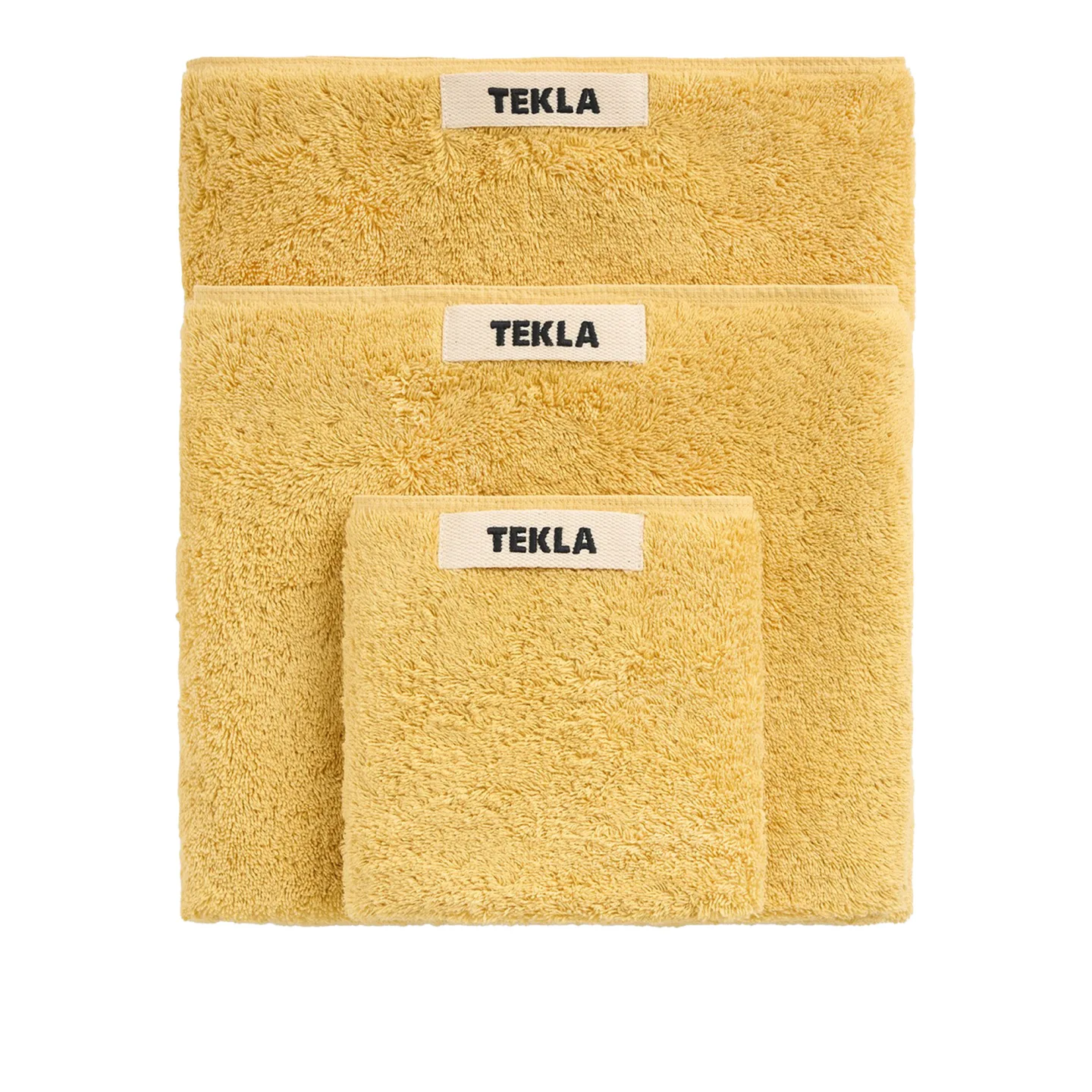 Tekla - Towel 70 x 140 cm Yellow Ochre - Handdukar och badlakan - Gul - Textilmaterial