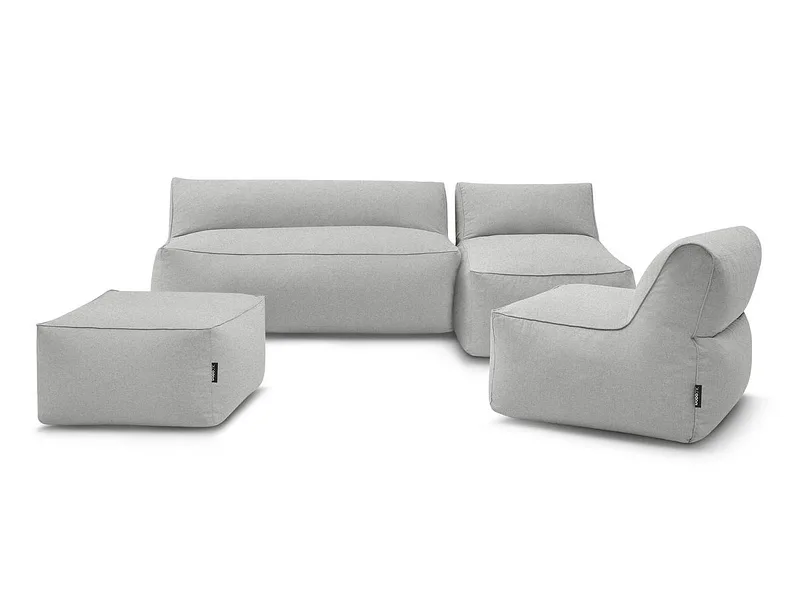 Gartensofa BOBOCHIC RIVIERA Stoff hellgrau
