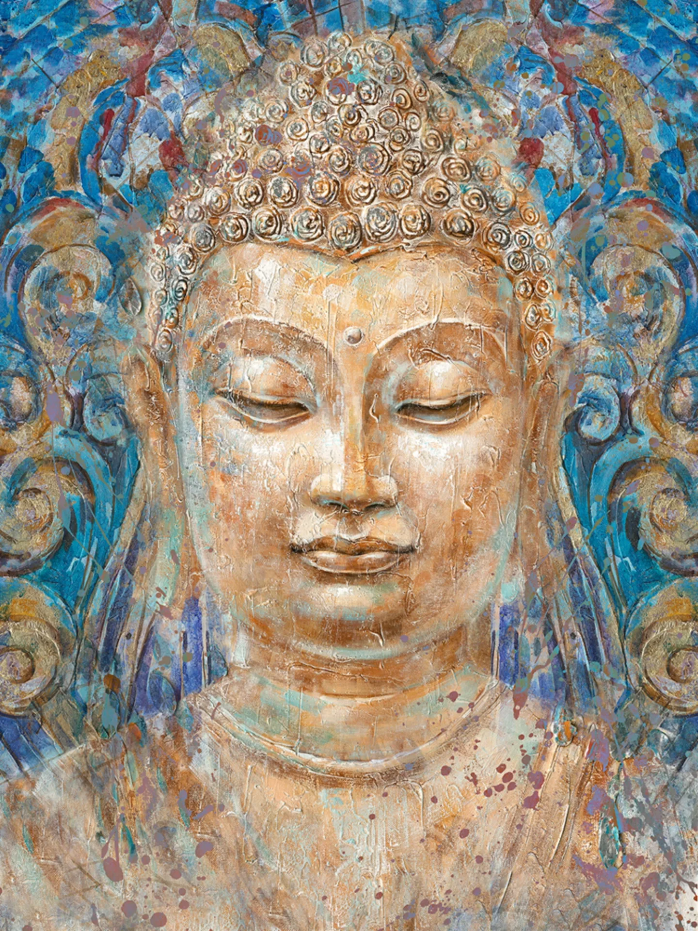 image LAND Gemälde Golderner Buddha | Schubiger Möbel
